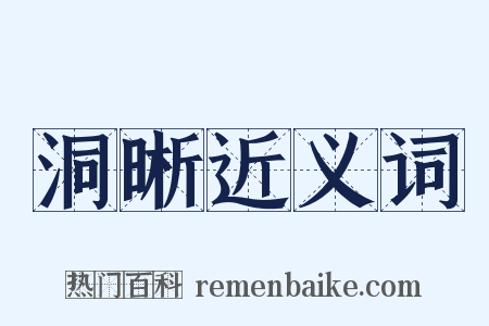 洞晰近义词是什么意思的图片
